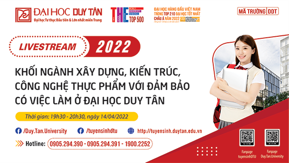 Chuỗi Livestream Tư vấn Tuyển sinh 2022 của Đại học Duy Tân