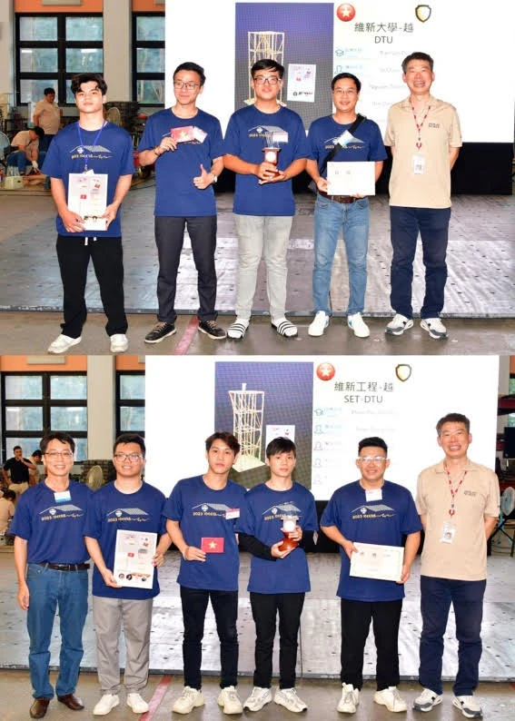 Đội DTU giành Cúp Vô địch (ảnh trên) và Đội SET-DTU giành giải Ba tại Cuộc thi IDEERS 2023