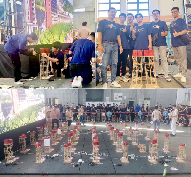 Sinh viên Duy Tân thiết kế và thi đấu mô hình nhà chống động đất